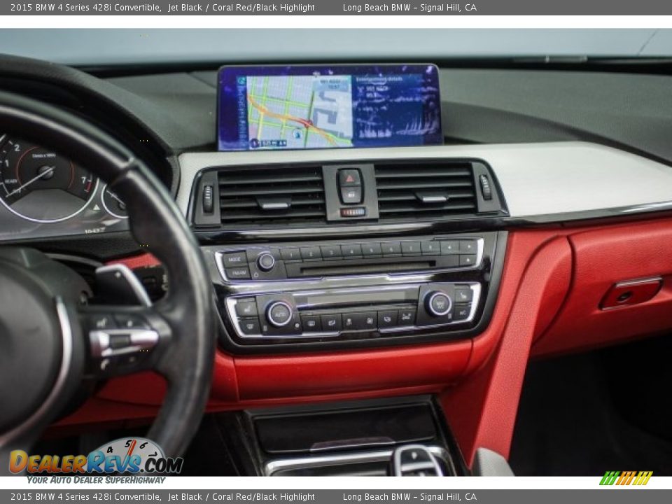 2015 BMW 4 Series 428i Convertible Jet Black / Coral Red/Black Highlight Photo #5