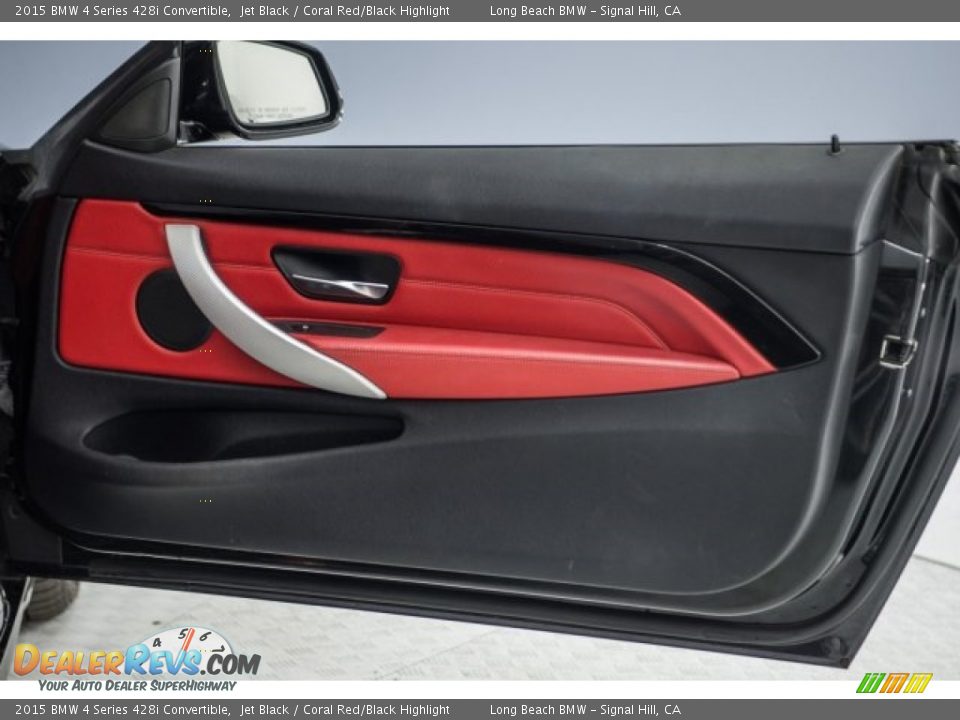 2015 BMW 4 Series 428i Convertible Jet Black / Coral Red/Black Highlight Photo #21