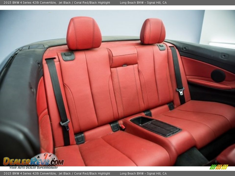 2015 BMW 4 Series 428i Convertible Jet Black / Coral Red/Black Highlight Photo #23