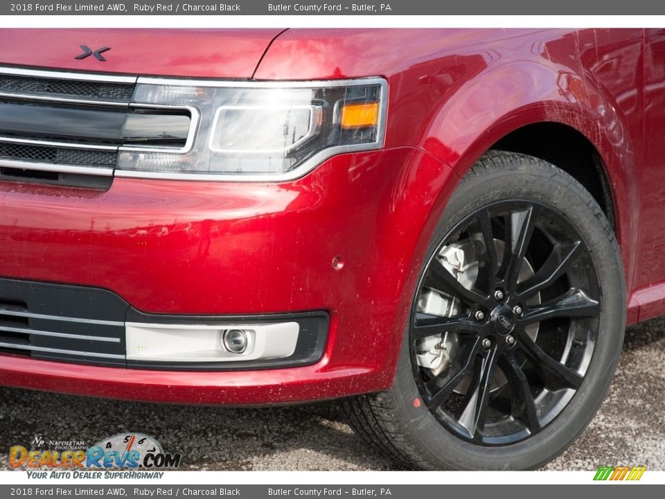 2018 Ford Flex Limited AWD Ruby Red / Charcoal Black Photo #2