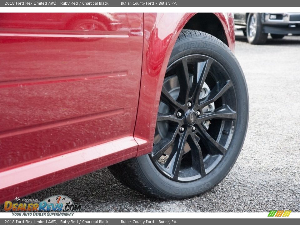 2018 Ford Flex Limited AWD Ruby Red / Charcoal Black Photo #4