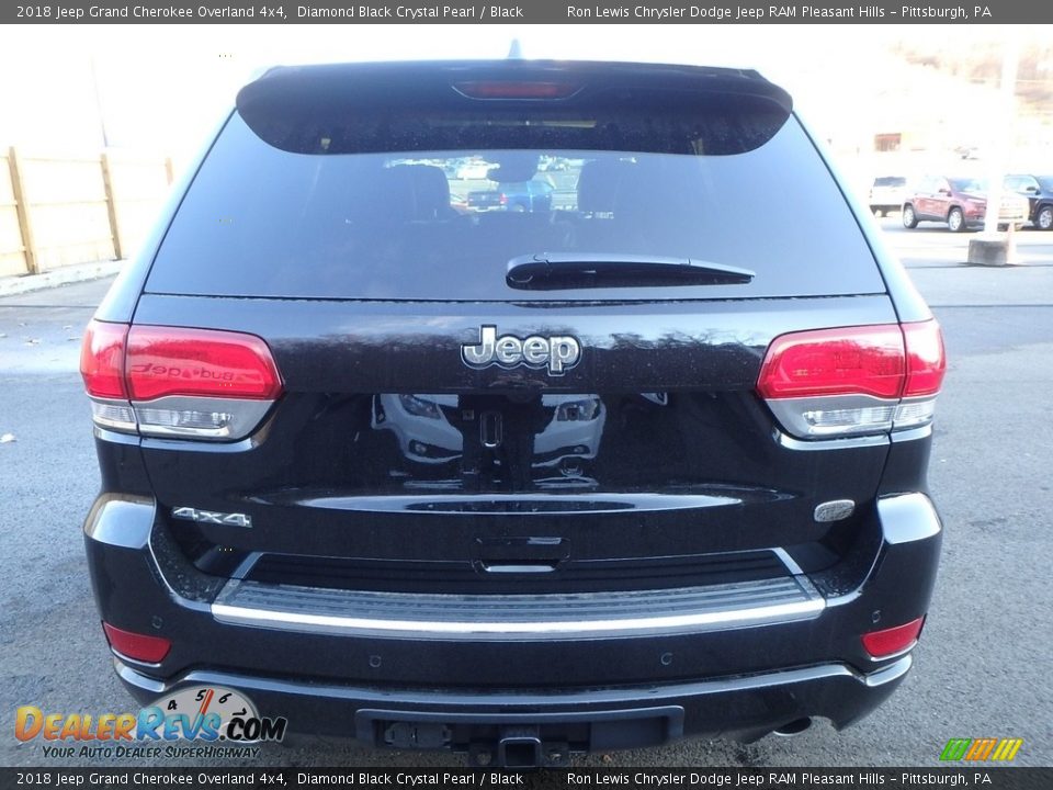 2018 Jeep Grand Cherokee Overland 4x4 Diamond Black Crystal Pearl / Black Photo #4