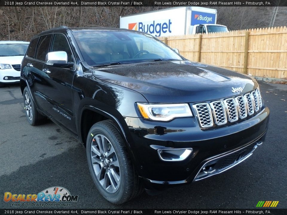 2018 Jeep Grand Cherokee Overland 4x4 Diamond Black Crystal Pearl / Black Photo #7