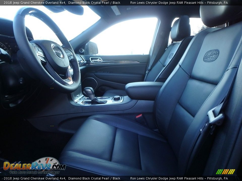 2018 Jeep Grand Cherokee Overland 4x4 Diamond Black Crystal Pearl / Black Photo #10