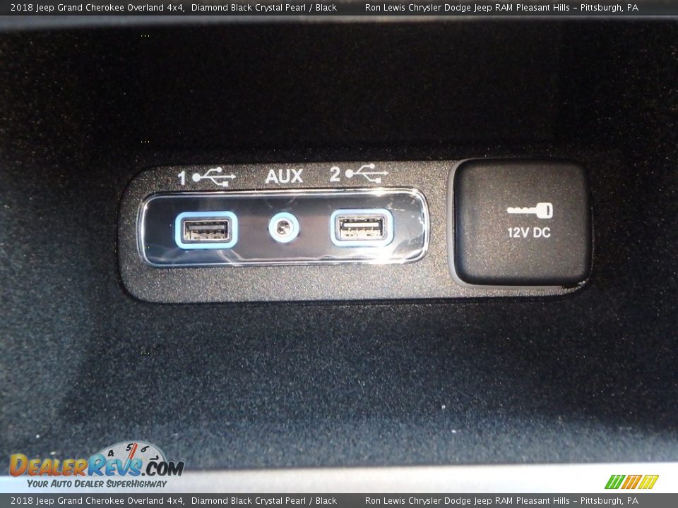 2018 Jeep Grand Cherokee Overland 4x4 Diamond Black Crystal Pearl / Black Photo #19