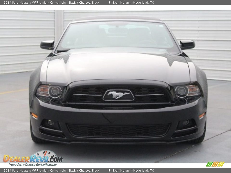 2014 Ford Mustang V6 Premium Convertible Black / Charcoal Black Photo #2