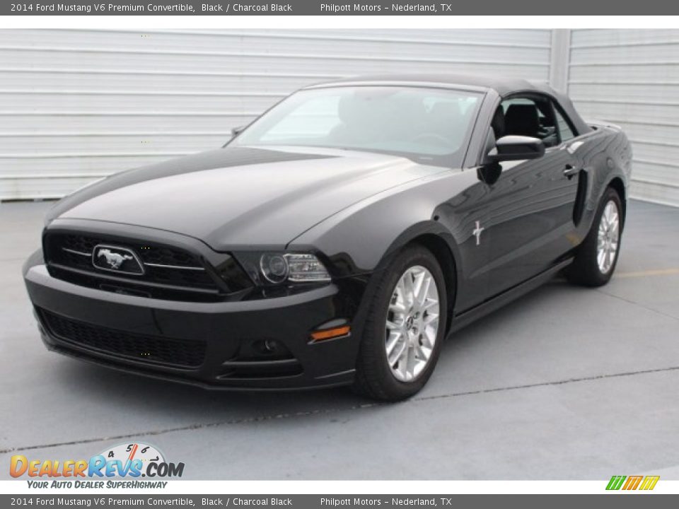 2014 Ford Mustang V6 Premium Convertible Black / Charcoal Black Photo #3