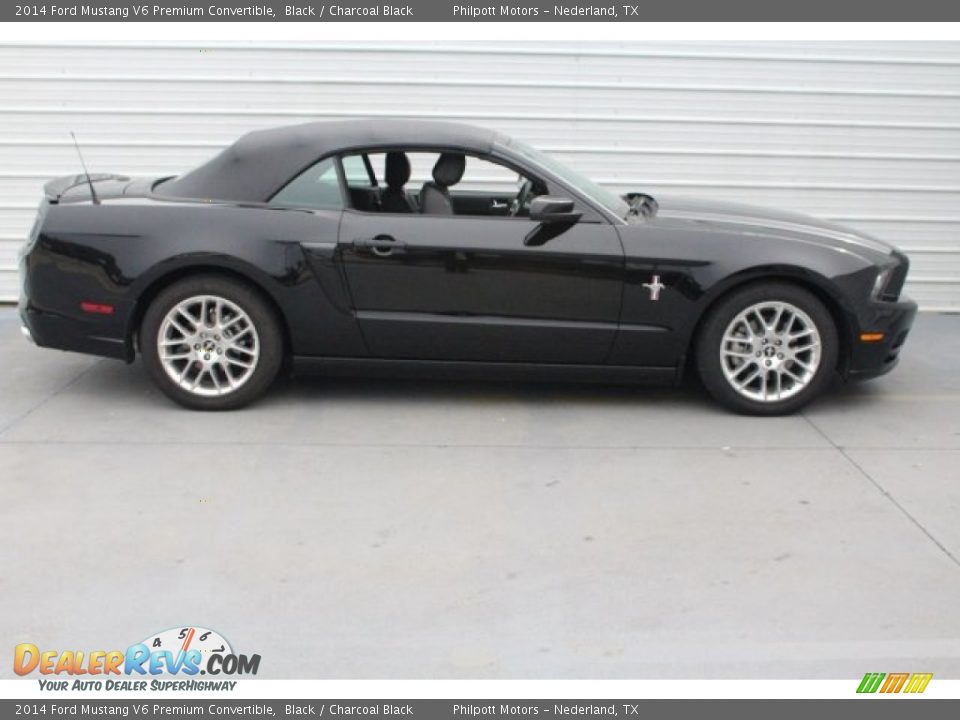 2014 Ford Mustang V6 Premium Convertible Black / Charcoal Black Photo #13