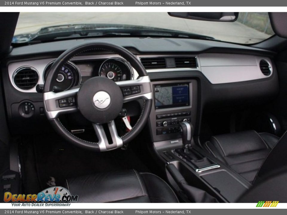 2014 Ford Mustang V6 Premium Convertible Black / Charcoal Black Photo #25