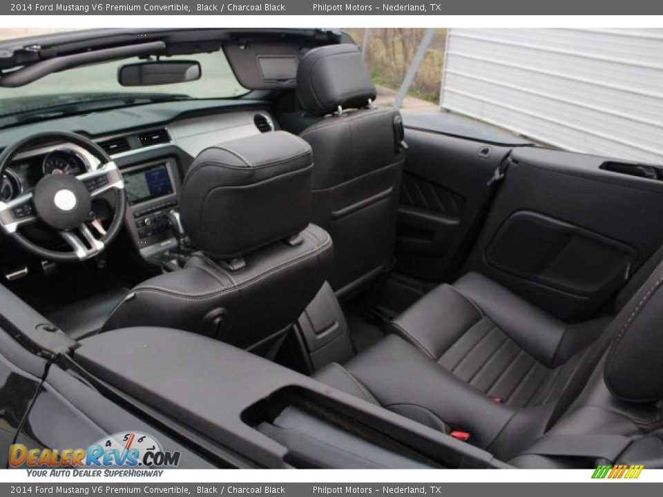 2014 Ford Mustang V6 Premium Convertible Black / Charcoal Black Photo #28