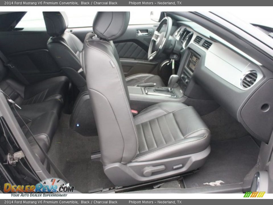2014 Ford Mustang V6 Premium Convertible Black / Charcoal Black Photo #32