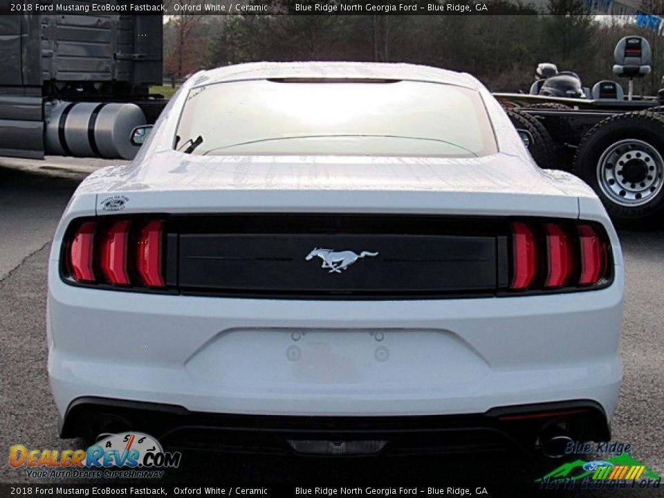 2018 Ford Mustang EcoBoost Fastback Oxford White / Ceramic Photo #4
