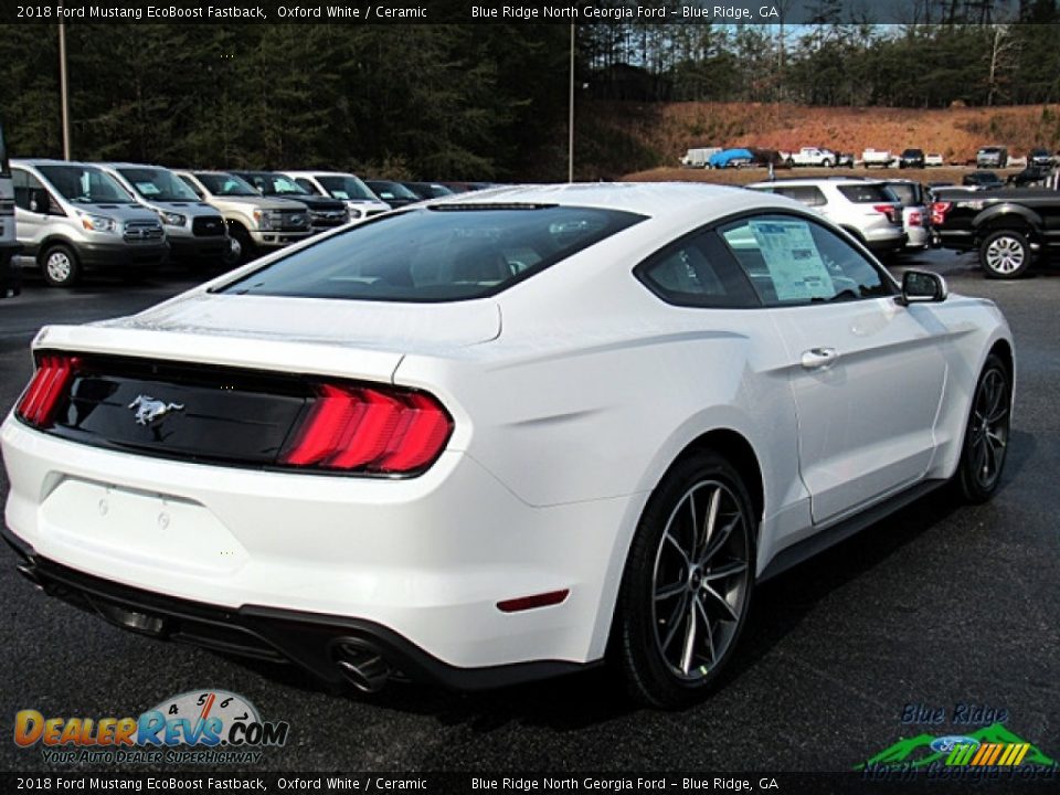 2018 Ford Mustang EcoBoost Fastback Oxford White / Ceramic Photo #5
