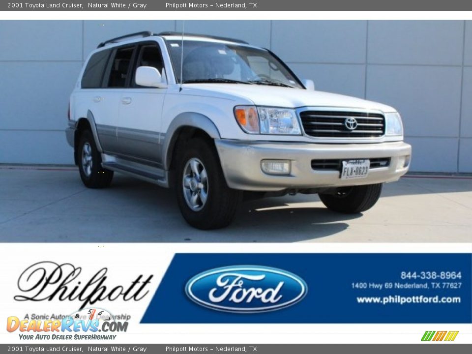 2001 Toyota Land Cruiser Natural White / Gray Photo #1