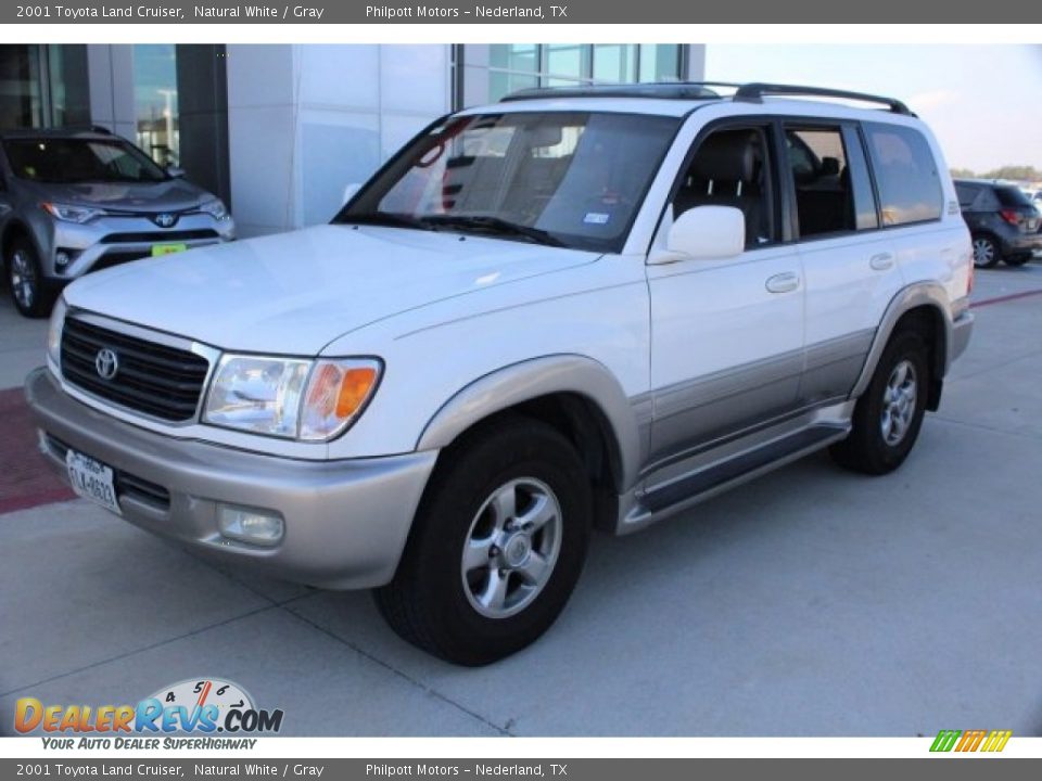2001 Toyota Land Cruiser Natural White / Gray Photo #3