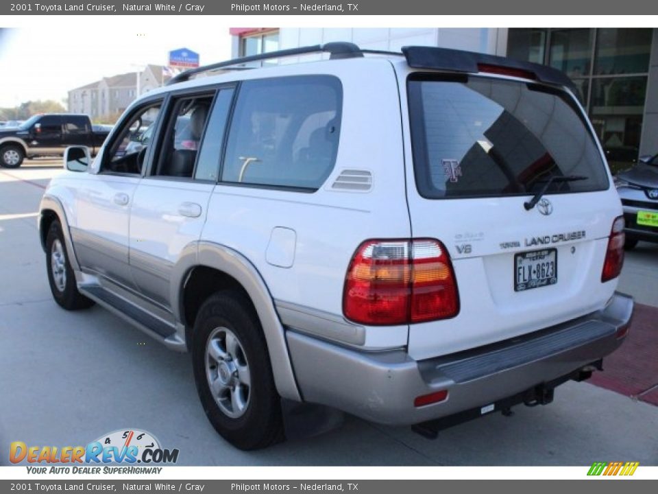 2001 Toyota Land Cruiser Natural White / Gray Photo #7
