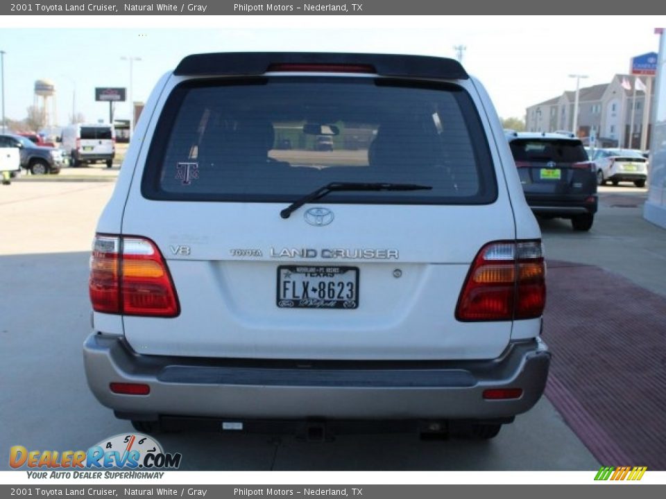 2001 Toyota Land Cruiser Natural White / Gray Photo #8