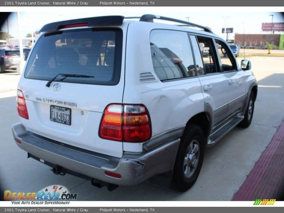 2001 Toyota Land Cruiser Natural White / Gray Photo #9