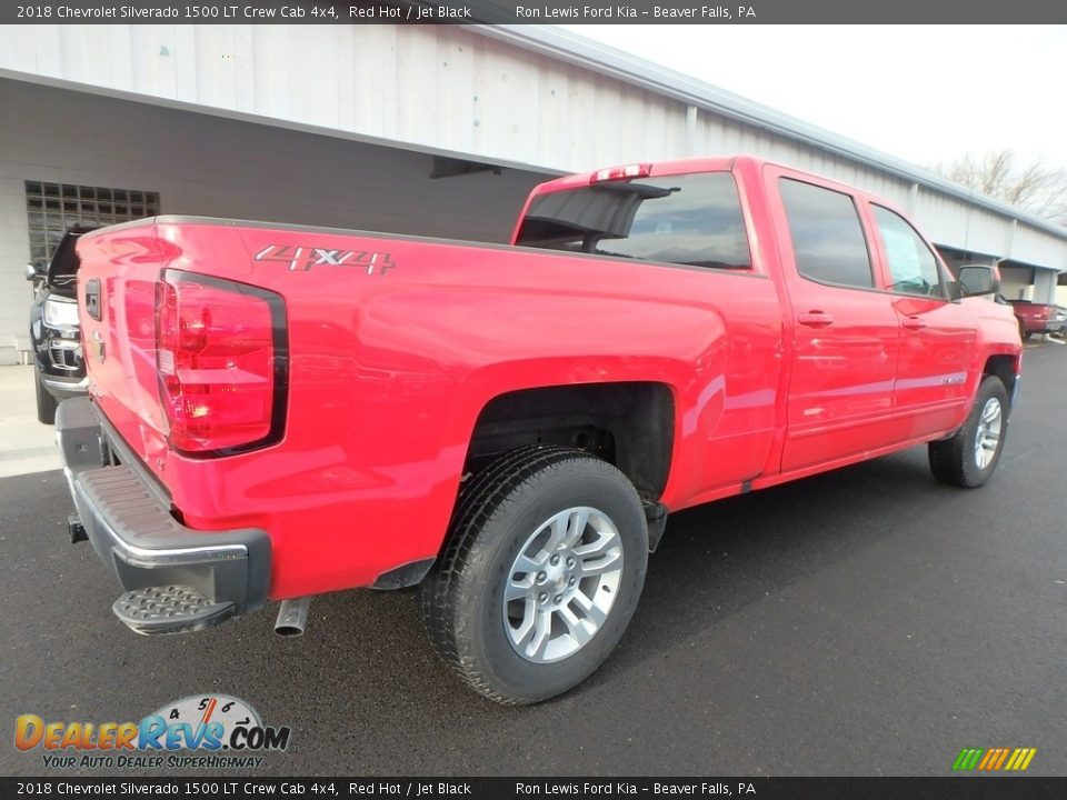 2018 Chevrolet Silverado 1500 LT Crew Cab 4x4 Red Hot / Jet Black Photo #2