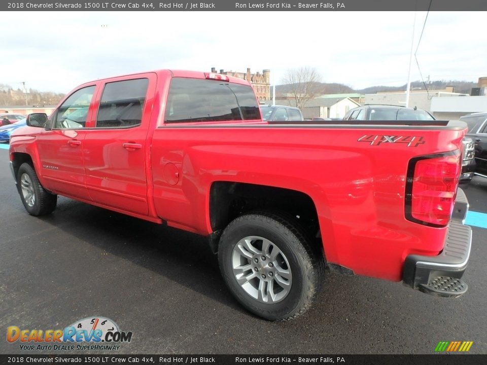 2018 Chevrolet Silverado 1500 LT Crew Cab 4x4 Red Hot / Jet Black Photo #4