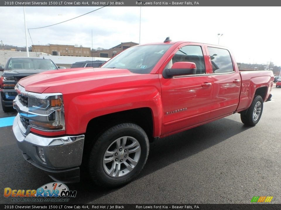 2018 Chevrolet Silverado 1500 LT Crew Cab 4x4 Red Hot / Jet Black Photo #6