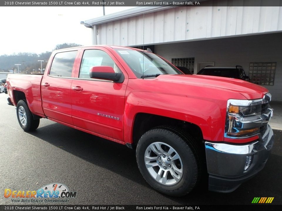 2018 Chevrolet Silverado 1500 LT Crew Cab 4x4 Red Hot / Jet Black Photo #8