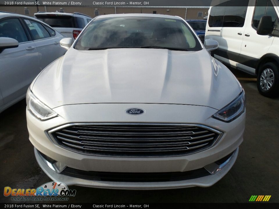 2018 Ford Fusion SE White Platinum / Ebony Photo #2