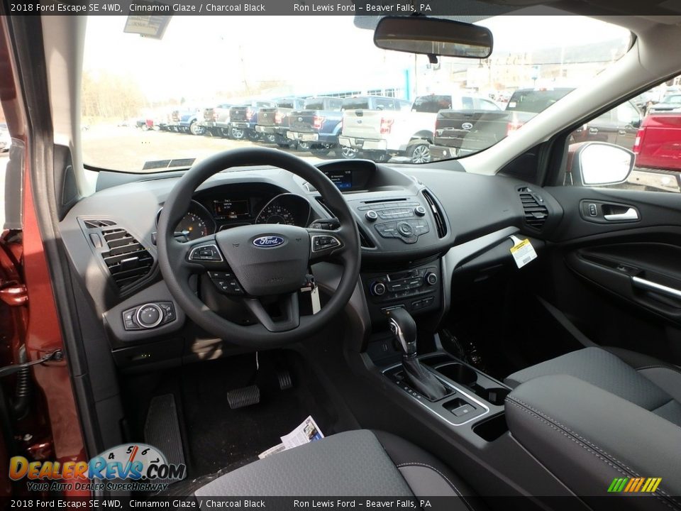 Charcoal Black Interior - 2018 Ford Escape SE 4WD Photo #13