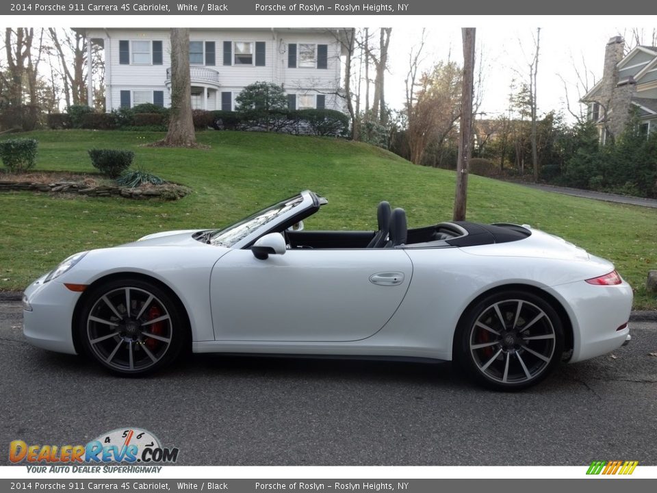 2014 Porsche 911 Carrera 4S Cabriolet White / Black Photo #3