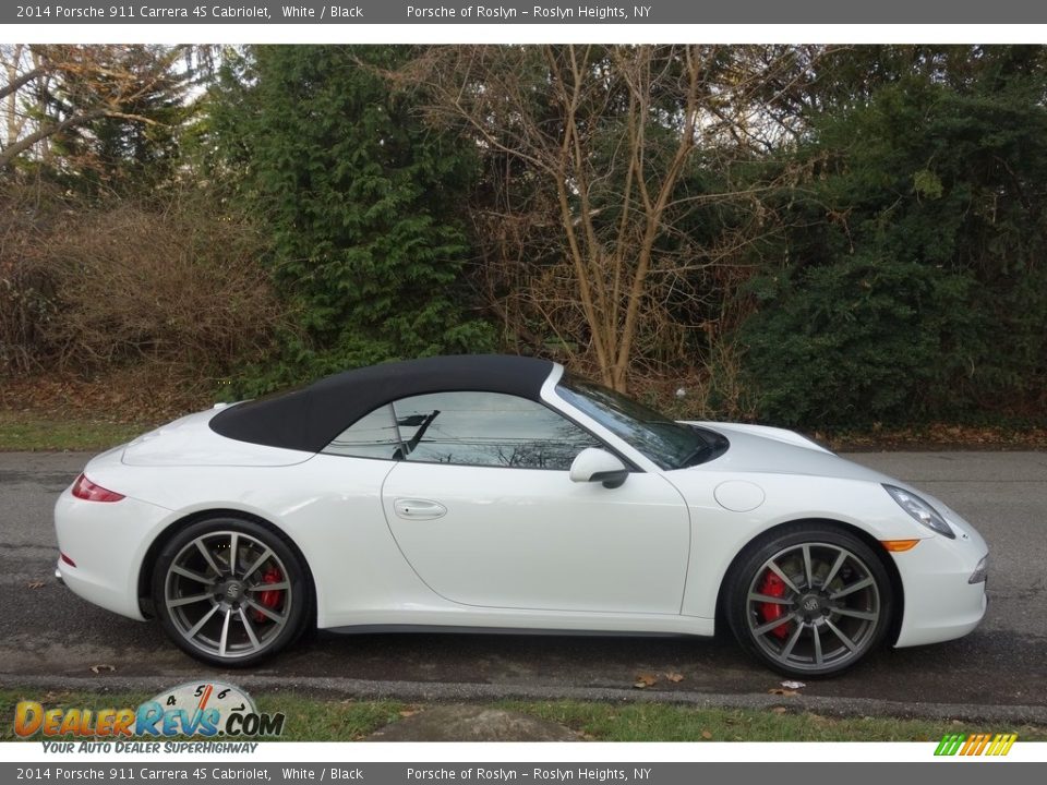 2014 Porsche 911 Carrera 4S Cabriolet White / Black Photo #7