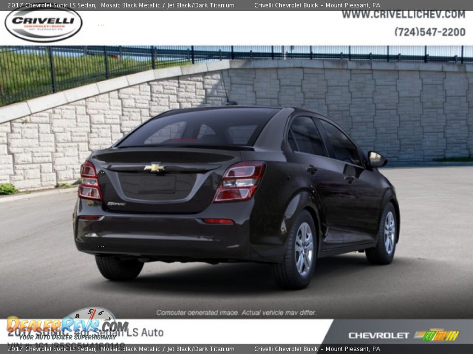 2017 Chevrolet Sonic LS Sedan Mosaic Black Metallic / Jet Black/Dark Titanium Photo #4