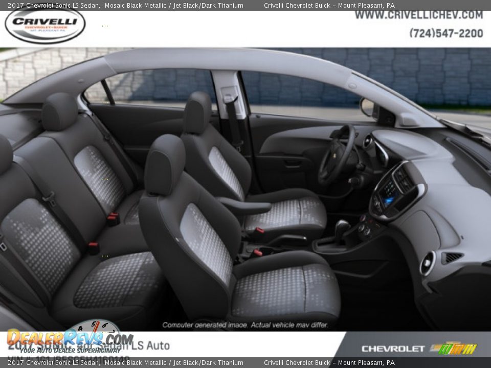 2017 Chevrolet Sonic LS Sedan Mosaic Black Metallic / Jet Black/Dark Titanium Photo #6