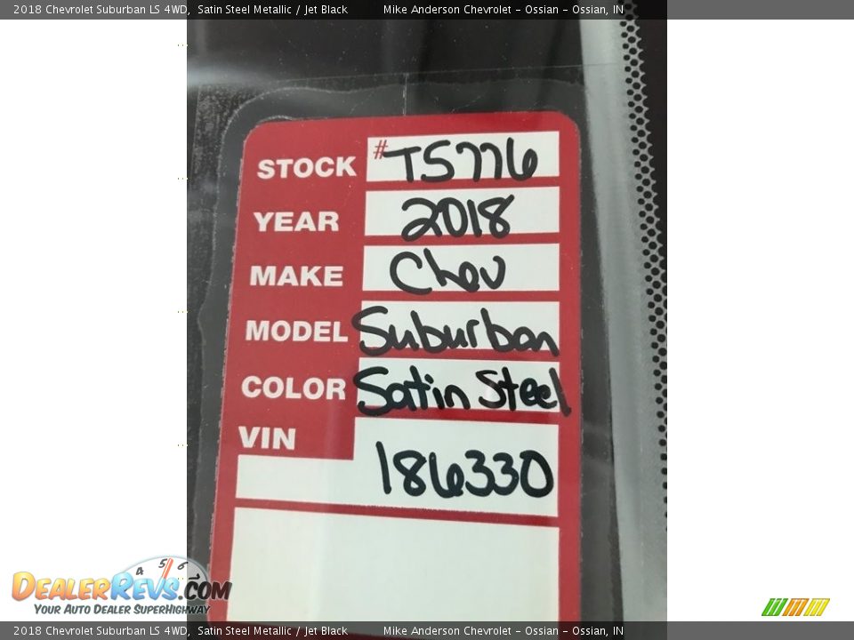 2018 Chevrolet Suburban LS 4WD Satin Steel Metallic / Jet Black Photo #34