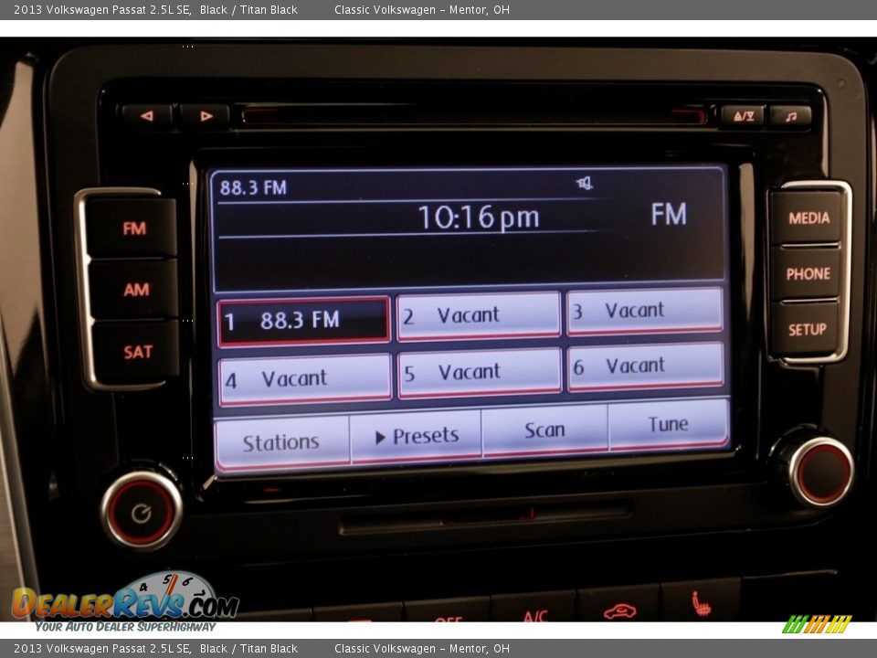 2013 Volkswagen Passat 2.5L SE Black / Titan Black Photo #10