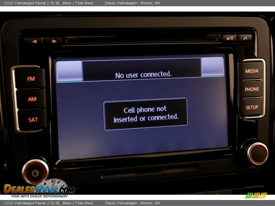 2013 Volkswagen Passat 2.5L SE Black / Titan Black Photo #11