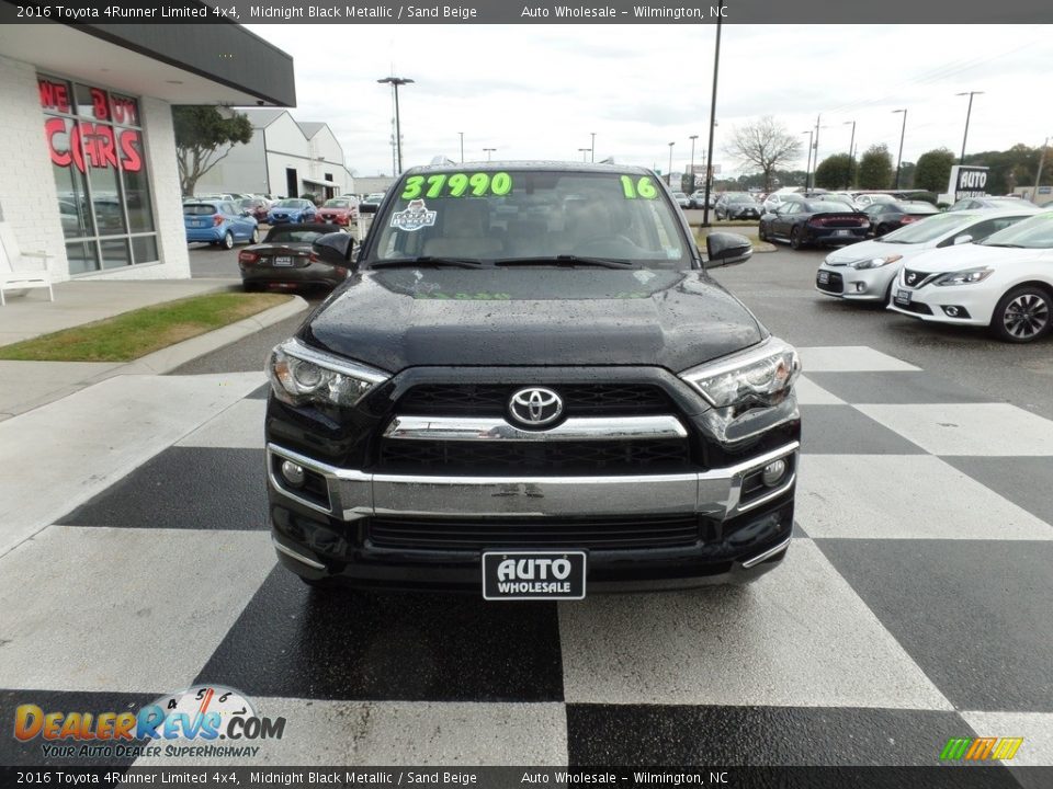 2016 Toyota 4Runner Limited 4x4 Midnight Black Metallic / Sand Beige Photo #2