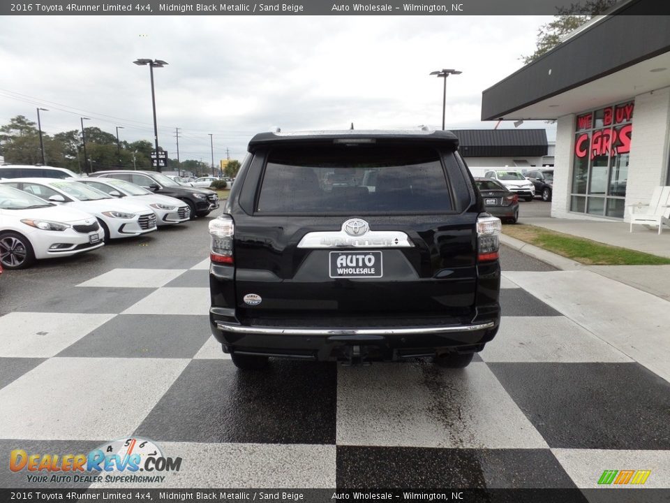 2016 Toyota 4Runner Limited 4x4 Midnight Black Metallic / Sand Beige Photo #4
