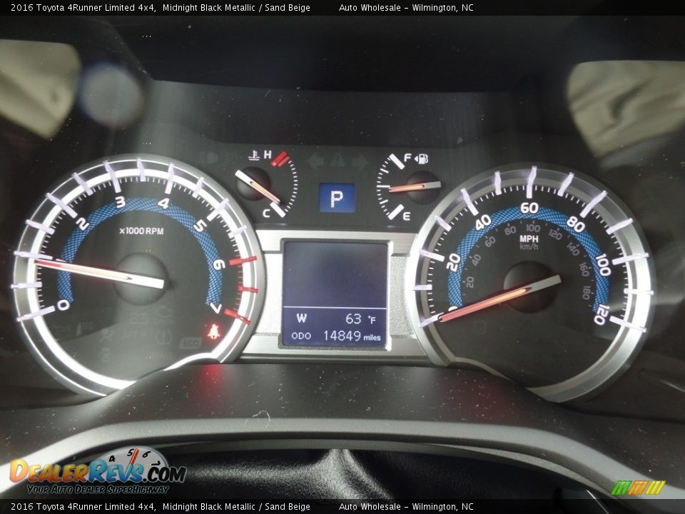 2016 Toyota 4Runner Limited 4x4 Midnight Black Metallic / Sand Beige Photo #16
