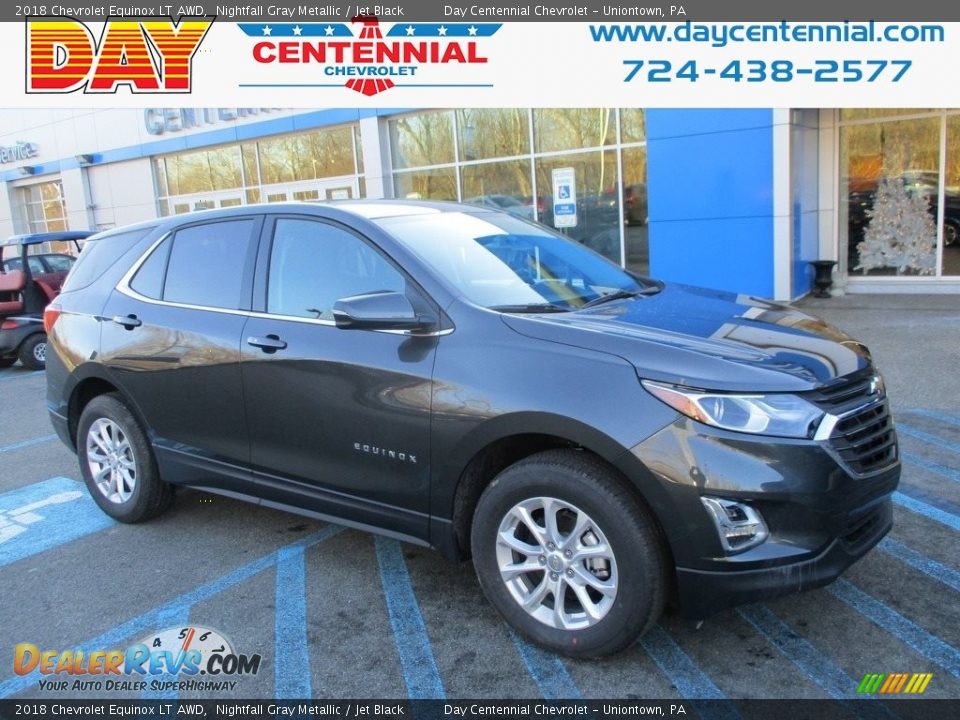 2018 Chevrolet Equinox LT AWD Nightfall Gray Metallic / Jet Black Photo #1