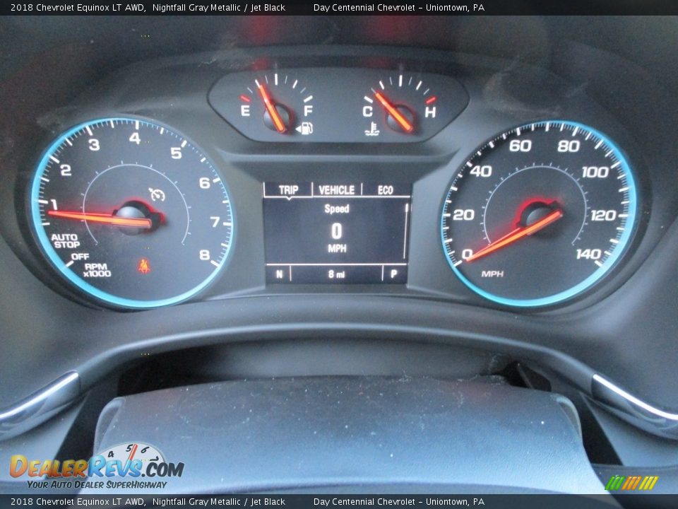 2018 Chevrolet Equinox LT AWD Nightfall Gray Metallic / Jet Black Photo #4
