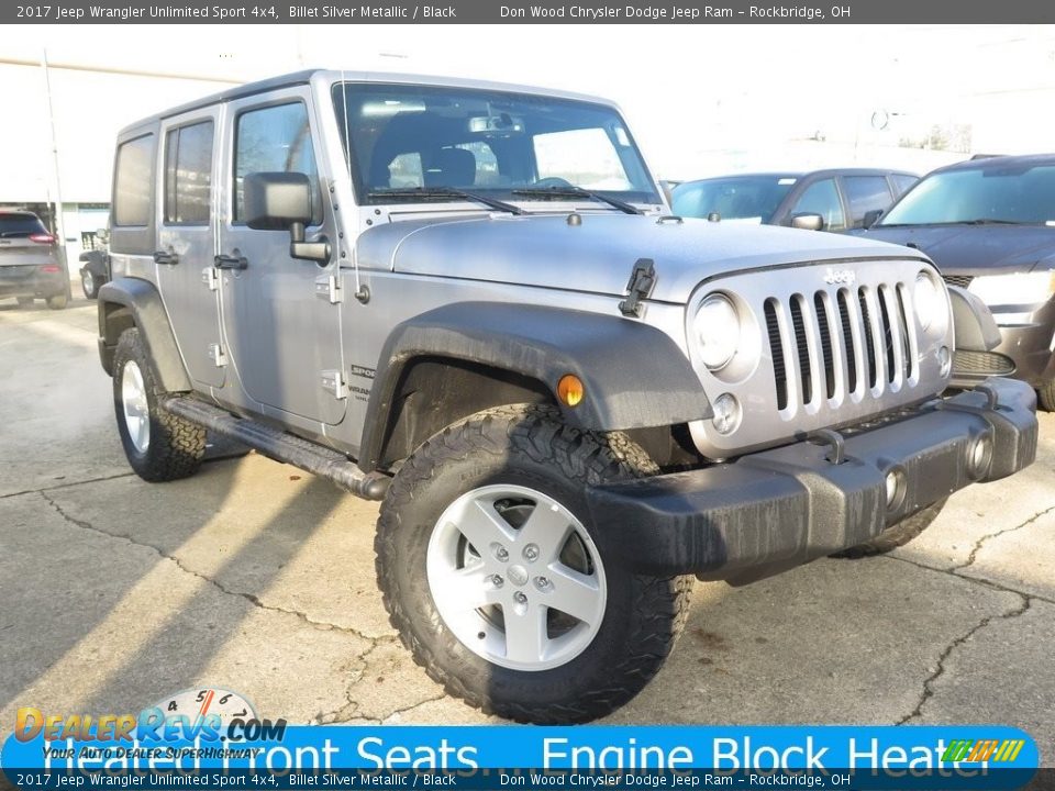 2017 Jeep Wrangler Unlimited Sport 4x4 Billet Silver Metallic / Black Photo #1
