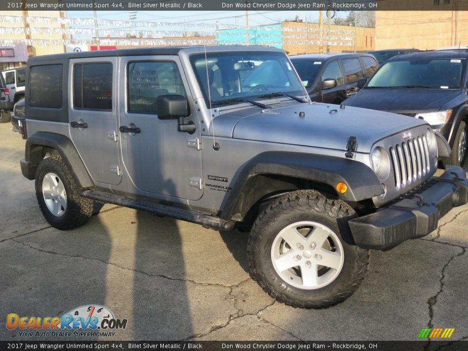 2017 Jeep Wrangler Unlimited Sport 4x4 Billet Silver Metallic / Black Photo #3