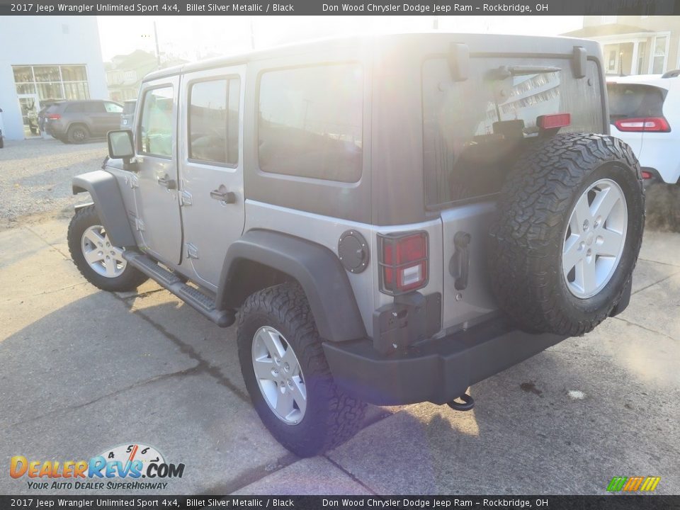 2017 Jeep Wrangler Unlimited Sport 4x4 Billet Silver Metallic / Black Photo #8