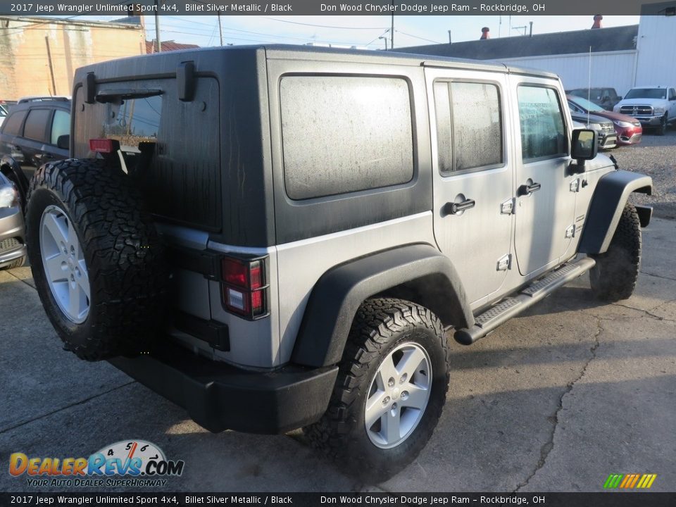 2017 Jeep Wrangler Unlimited Sport 4x4 Billet Silver Metallic / Black Photo #10