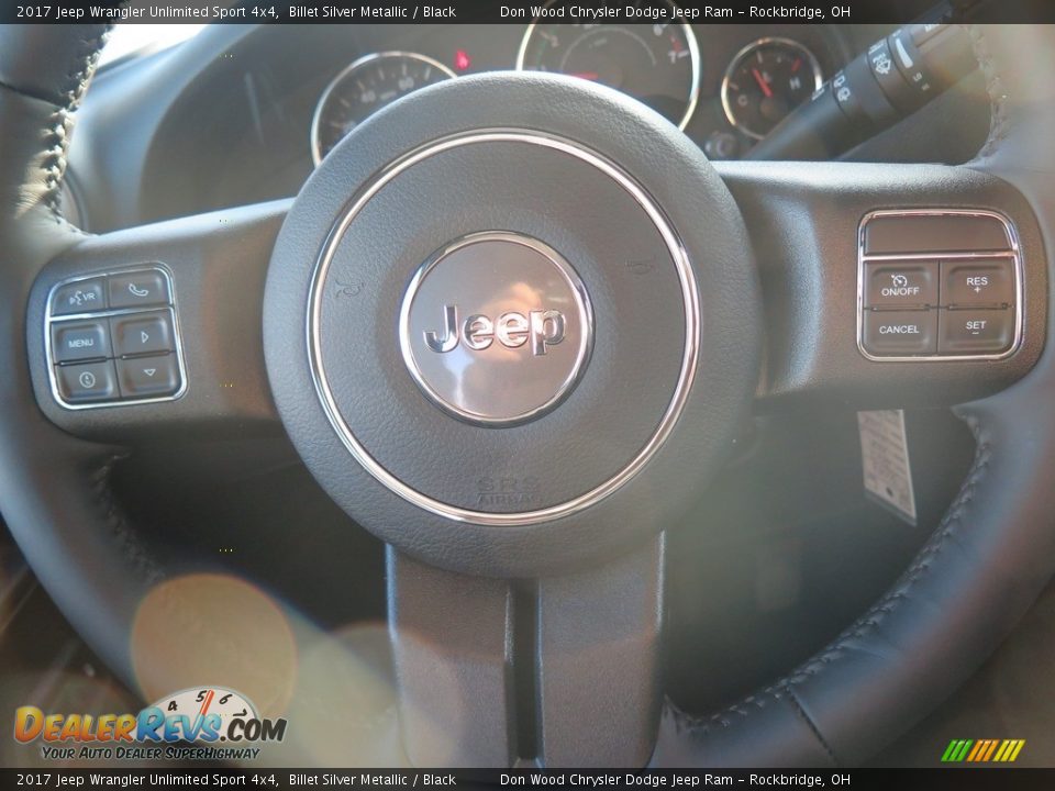 2017 Jeep Wrangler Unlimited Sport 4x4 Billet Silver Metallic / Black Photo #12