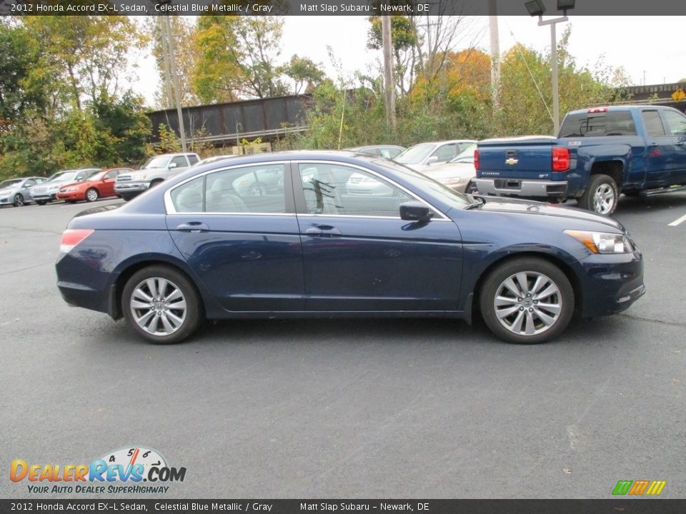 2012 Honda Accord EX-L Sedan Celestial Blue Metallic / Gray Photo #5