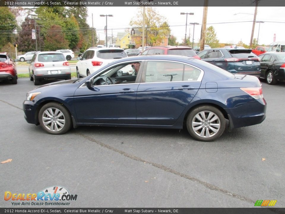 2012 Honda Accord EX-L Sedan Celestial Blue Metallic / Gray Photo #9