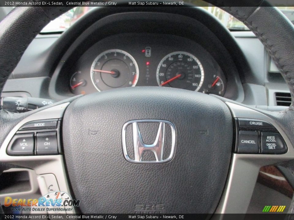 2012 Honda Accord EX-L Sedan Celestial Blue Metallic / Gray Photo #11