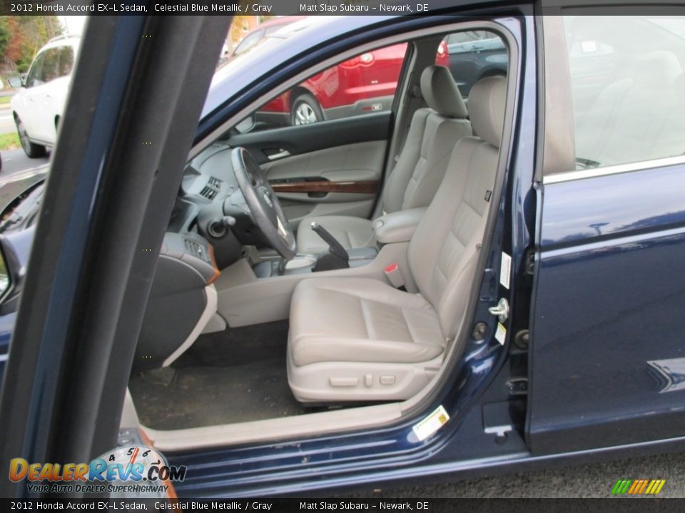 2012 Honda Accord EX-L Sedan Celestial Blue Metallic / Gray Photo #13