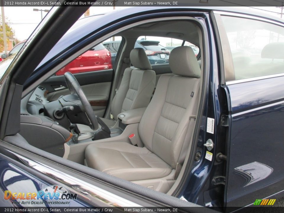 2012 Honda Accord EX-L Sedan Celestial Blue Metallic / Gray Photo #16